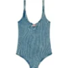 maura-dnm Bodysuit in marble-washed stretch cotton