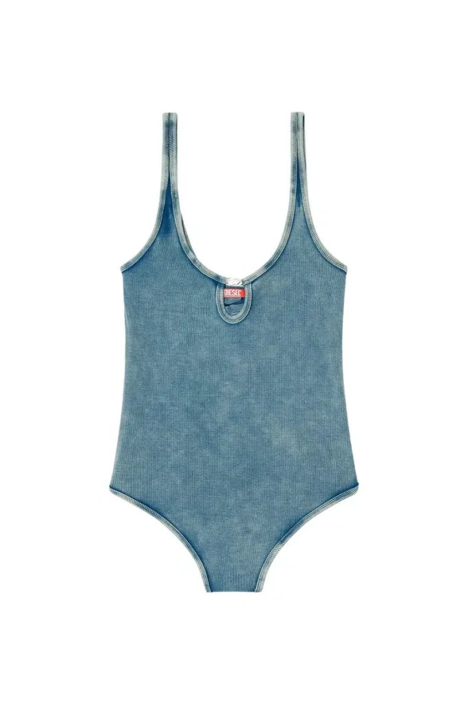 maura-dnm Bodysuit in marble-washed stretch cotton