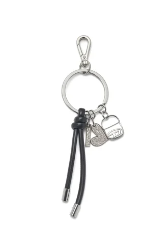 multi iii Keyring charm with heart and bag pendants