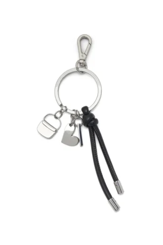 multi iii Keyring charm with heart and bag pendants