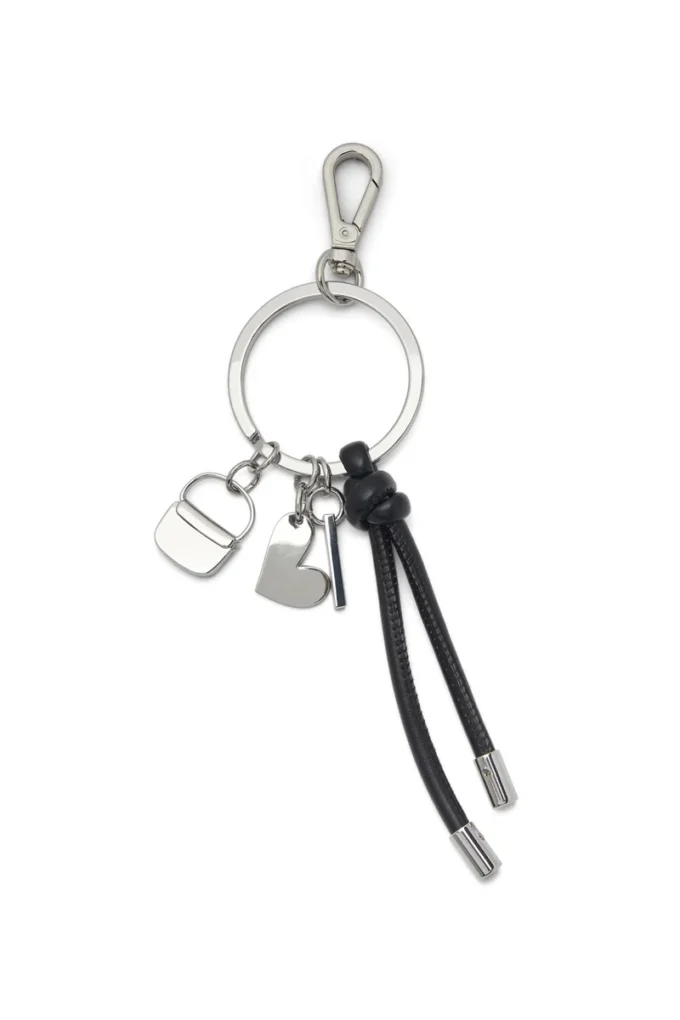 multi iii Keyring charm with heart and bag pendants