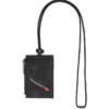 multi-pkts badge holder Denim badge holder with leather details