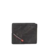 multi-pkts bi fold coin s 3d Denim wallet with logo