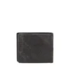 multi-pkts bi fold coin s 3d Denim wallet with logo