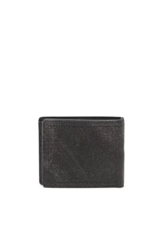 multi-pkts bi fold coin s 3d Denim wallet with logo