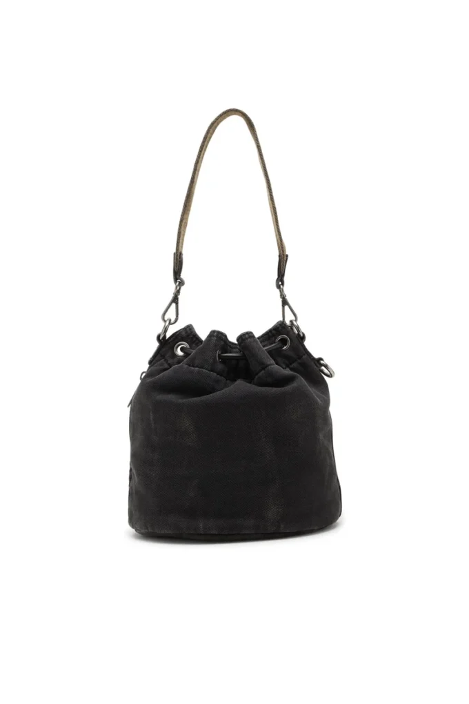 multi-pkts bucket x Multi-Pkts-Multipocket bucket bag in washed denim