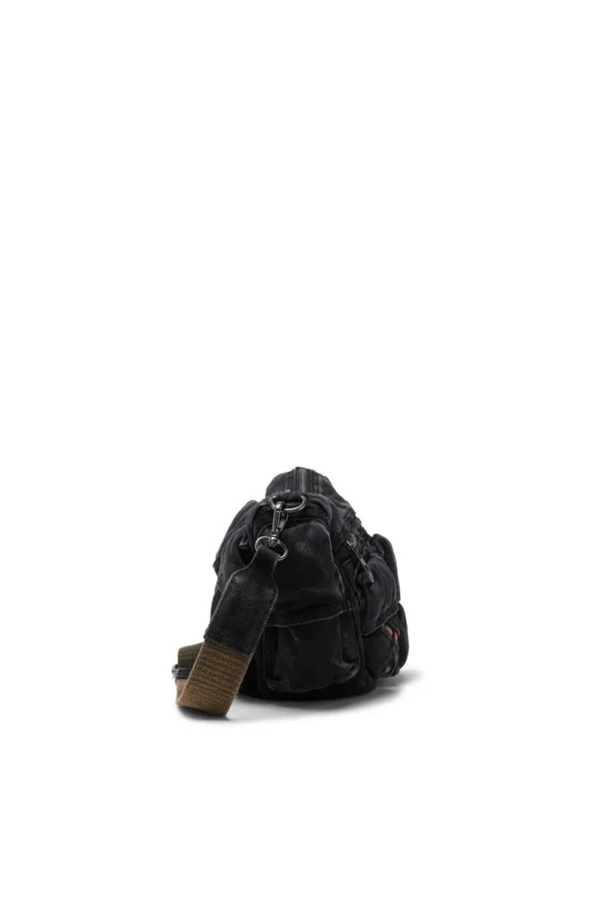 multi-pkts shoulder bag x Multi-Pkts-Multipocket bag in washed denim