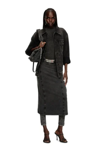 o-allegra Midi skirt with denim effect