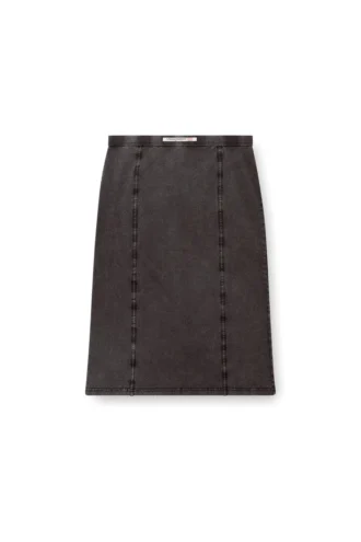 o-allegra Midi skirt with denim effect
