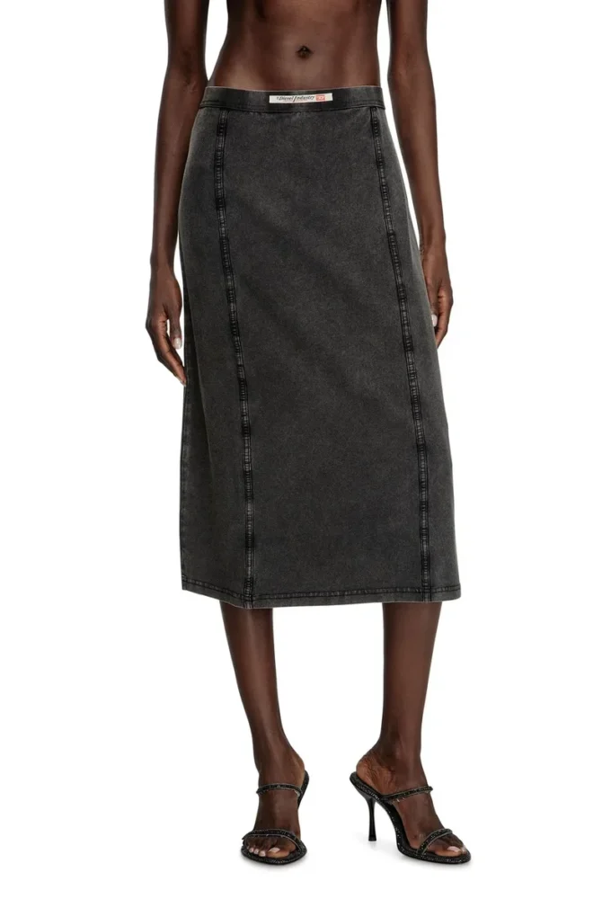 o-allegra Midi skirt with denim effect