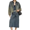 o-alline Midi skirt in denim-look jersey