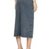 o-alline Midi skirt in denim-look jersey