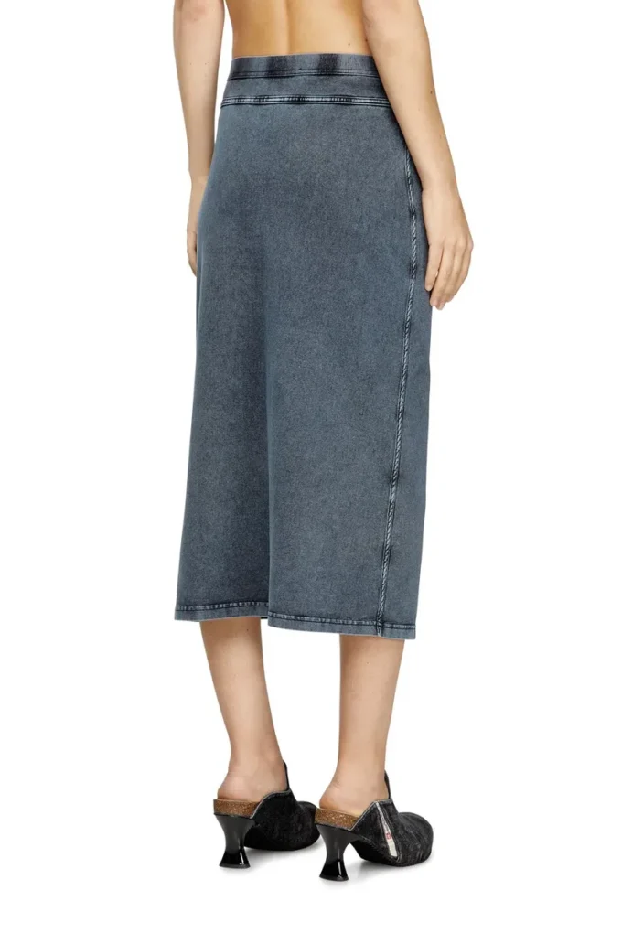 o-alline Midi skirt in denim-look jersey