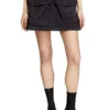 o-cean Crinkled mini skirt with utility pockets