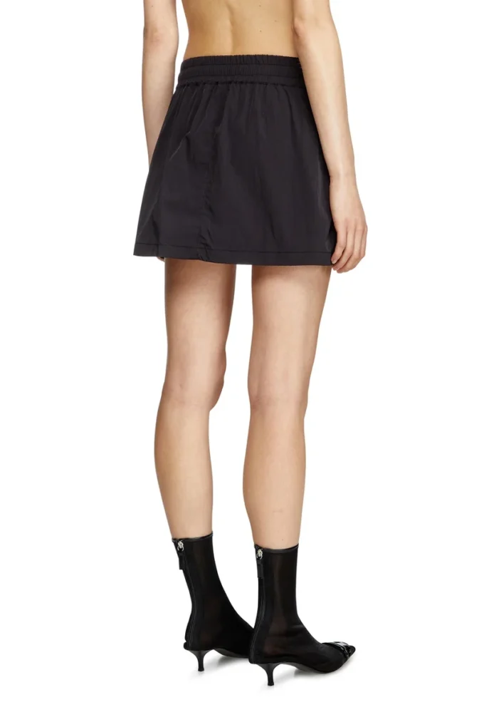 o-cean Crinkled mini skirt with utility pockets