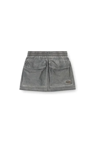 o-cean-s1 Nylon mini skirt with maxi pouch pockets