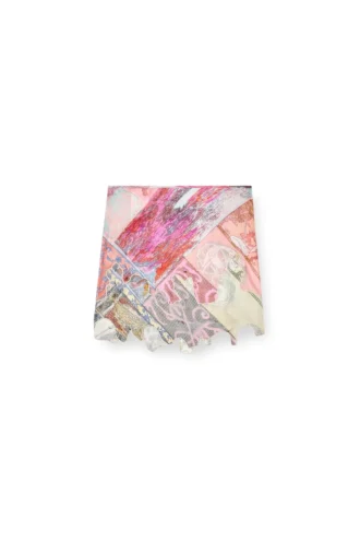 o-dare Viscose mini skirt with Heraldic print