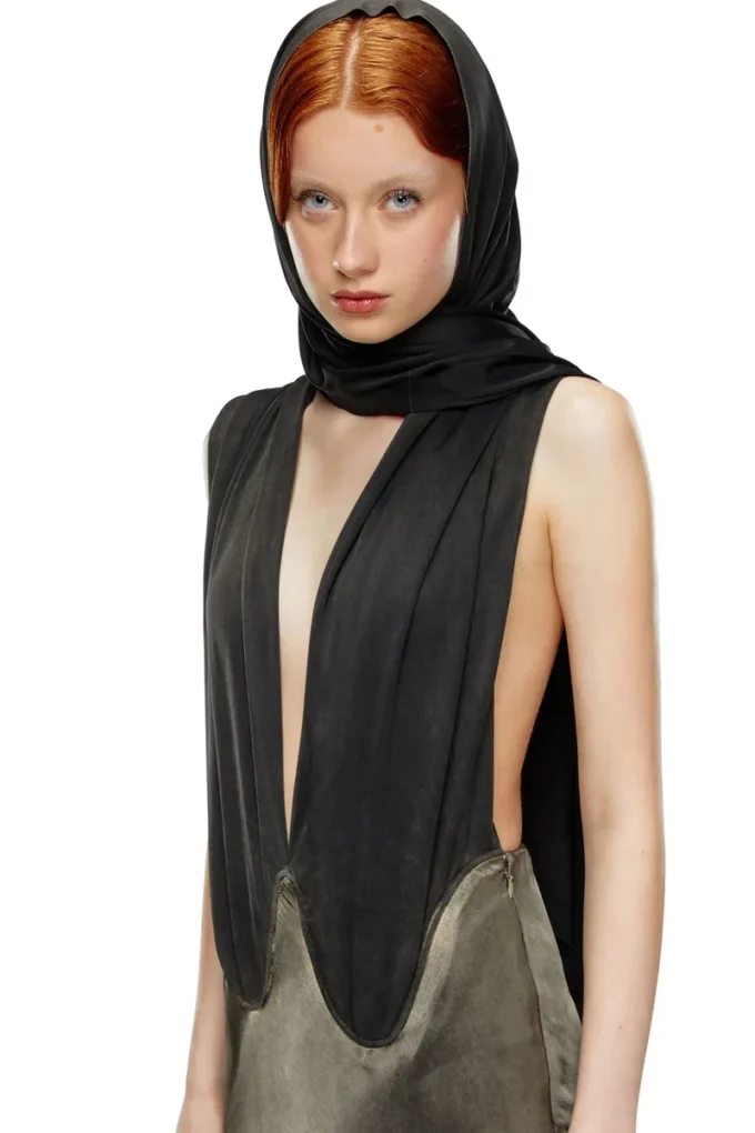 o-dyva Dress with scarf panels