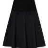 o-grace-bond Drop-waist skirt in neoprene-bonded fabric
