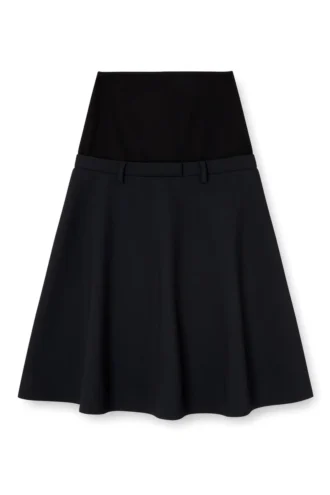 o-grace-bond Drop-waist skirt in neoprene-bonded fabric