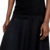 o-grace-bond Drop-waist skirt in neoprene-bonded fabric