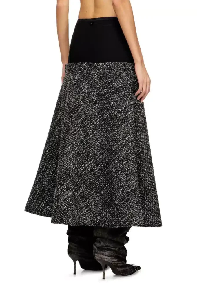 o-grace Bouclé skirt with stretch waist