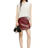o-hara Coated miniskirt with embossed motif