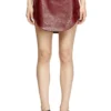 o-hara Coated miniskirt with embossed motif