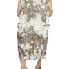 o-hockys Long skirt with destroyed camo layer
