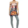 o-hunt Short skirt with poster print
