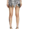 o-lane Nylon mini skirt with Heraldic print