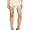 o-lane Nylon mini skirt with Heraldic print