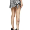 o-lane Nylon mini skirt with Heraldic print