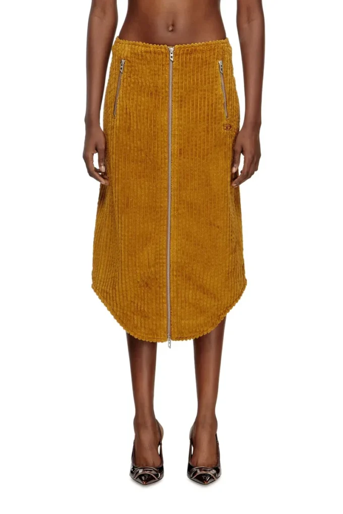 o-llipop Cotton midi skirt with zipper