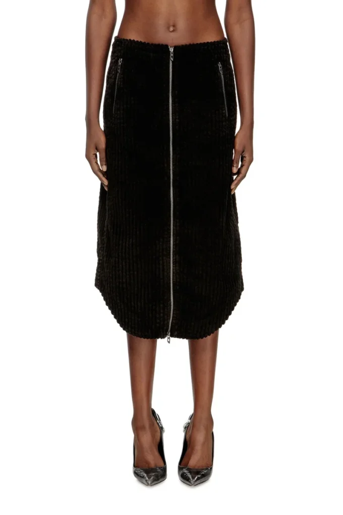 o-llipop Cotton midi skirt with zipper