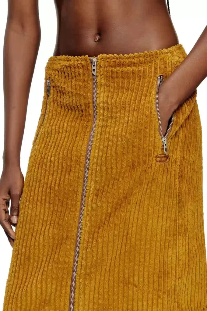 o-llipop Cotton midi skirt with zipper
