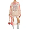 o-lyac Layered midi skirt with lyrics print
