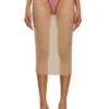 o-lyla Sheer midi skirt in ruched tulle