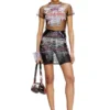 o-lympiac-1 Layered skirt with lyrics print