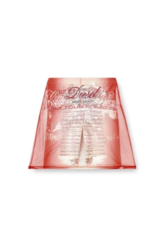 o-lympiac Layered skirt with lyrics print