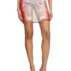 o-lympiac Layered skirt with lyrics print
