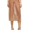o-moni Sheer midi skirt in shiny coated tulle