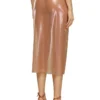o-moni Sheer midi skirt in shiny coated tulle