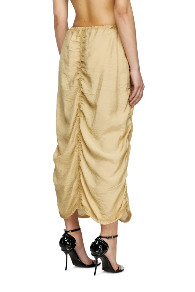 o-racle Cargo midi skirt in treated viscose-nylon