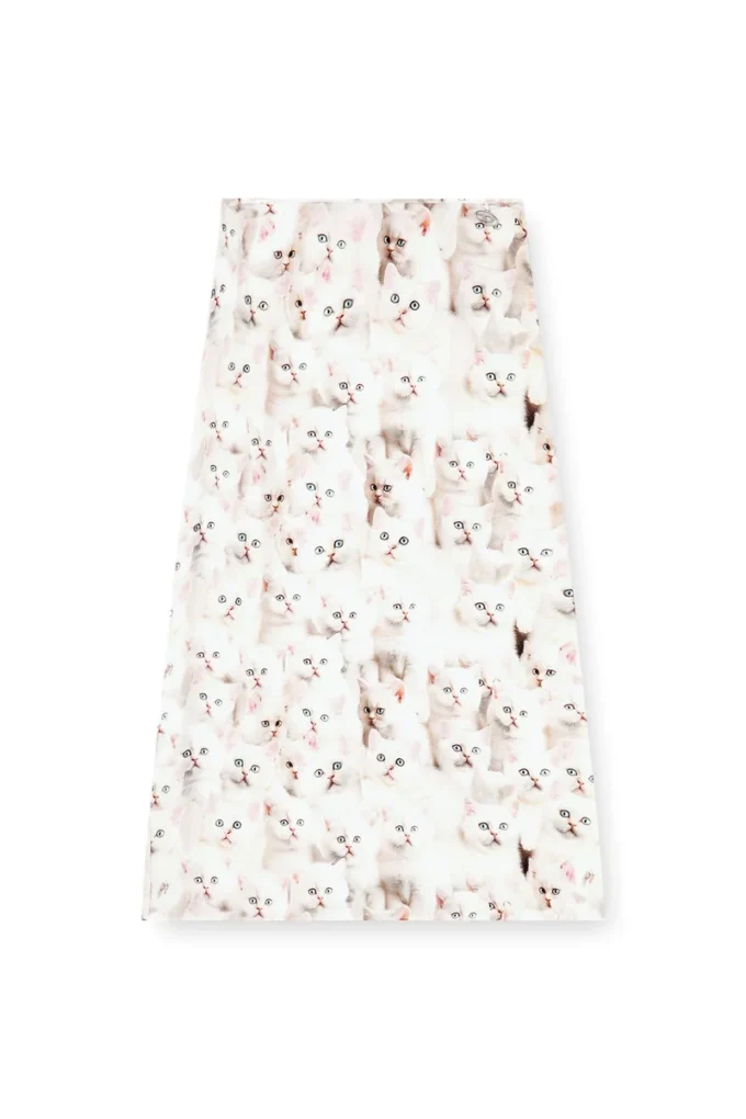 o-rchid-r1 Midi skirt in viscose with all-over print