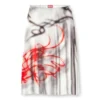 o-rchid-s1 Satin midi skirt with graffiti print