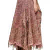 o-riella Brushed bouclé skirt with frayed hem