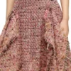 o-riella Brushed bouclé skirt with frayed hem