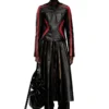 o-saka Distressed pleated midi skirt