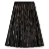 o-saka Distressed pleated midi skirt